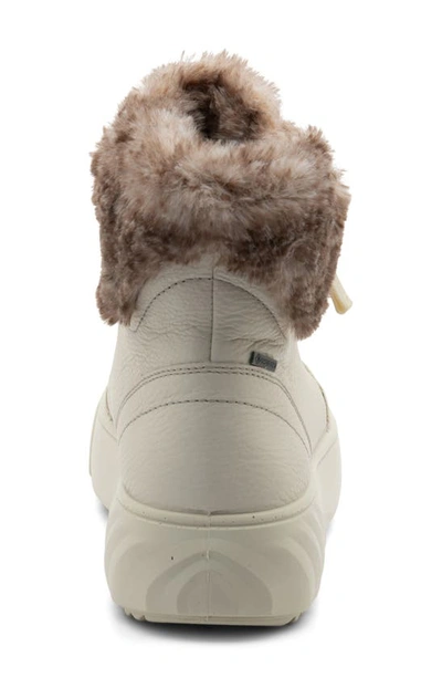 Shop Ara Mikayla Faux Fur Lined Lace-up Boot In White