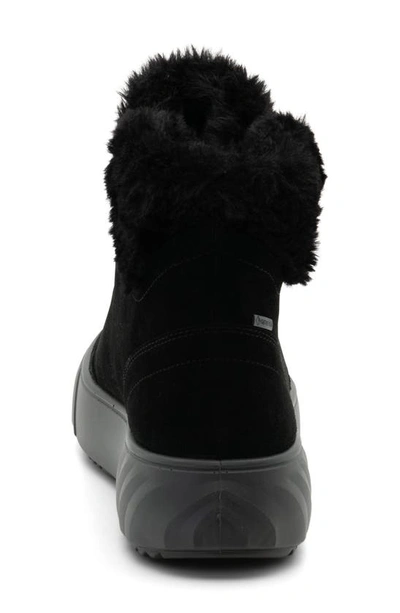 Shop Ara Mikayla Faux Fur Lined Lace-up Boot In Black