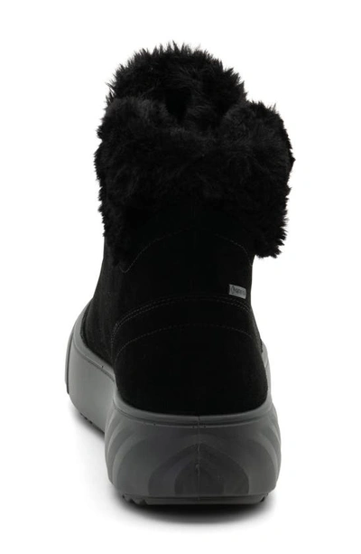 Ara Mikayal Faux Fur Lined Lace-up Boot In Black