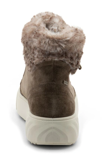 Shop Ara Mikayla Faux Fur Lined Lace-up Boot In Taiga