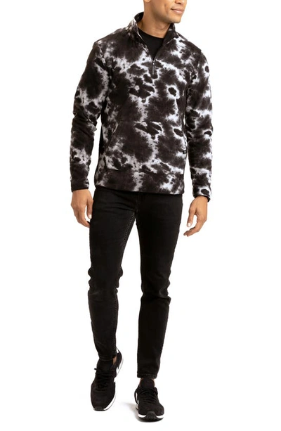 Shop Threads 4 Thought Pershing Atomic Tie Dye Half Zip Pullover In Black Multi