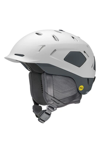 Shop Smith Nexus Snow Helmet With Mips In Matte White / Slate