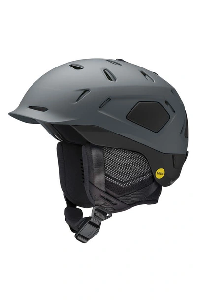 Shop Smith Nexus Snow Helmet With Mips In Matte Slate / Black