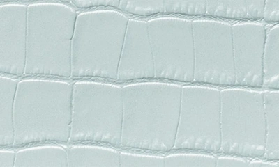 Tory Burch Robinson Embossed Leather Wallet On A Chain In Blue Mist