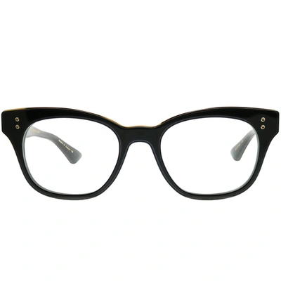 Shop Dita Rhythm Drx-3039-a-blk-gld-50 Unisex Square Eyeglasses 50mm In Black