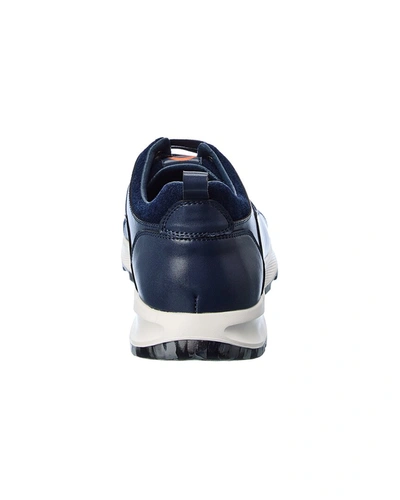 Shop French Connection Kevin Leather Sneaker In Blue