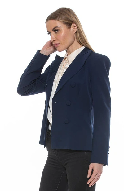 Alexia Admor Lianne Classic Structured Blazer In Navy