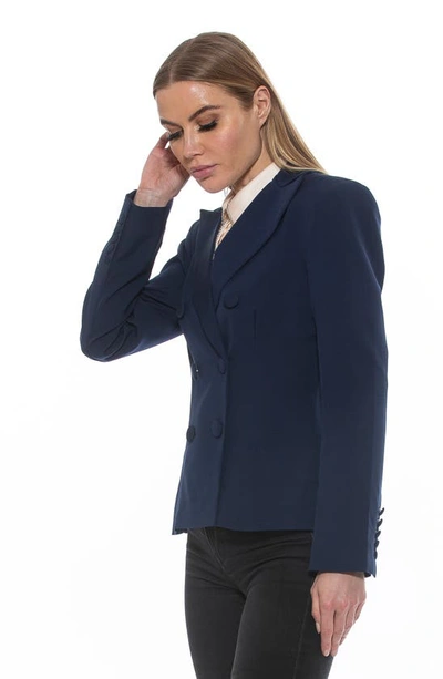 Alexia Admor Lianne Classic Structured Blazer In Navy