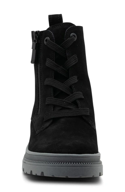Ara Waterproof Lace-up Boot In Black Suede