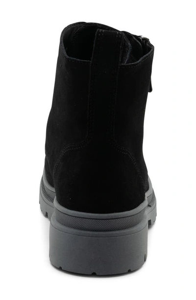 Ara Waterproof Lace-up Boot In Black Suede