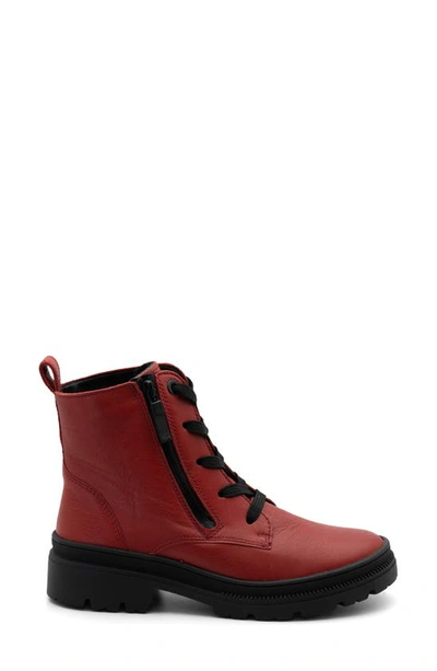 Shop Ara Waterproof Lace-up Boot In Red