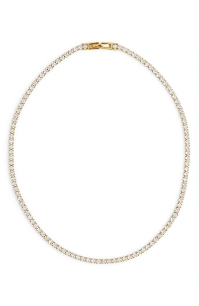 Shop Petit Moments Kourtney Cubic Zirconia Necklace In Gold