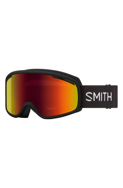 Shop Smith Vogue 154mm Snow Goggles In Black / Red Sol-x Mirror