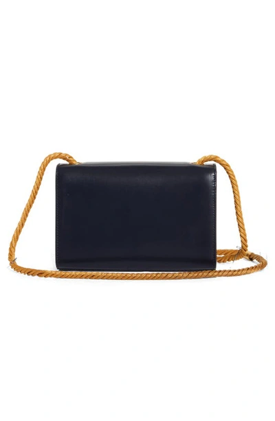 Shop Saint Laurent Medium Kate Rope Chain Leather Shoulder Bag In Deep Marine