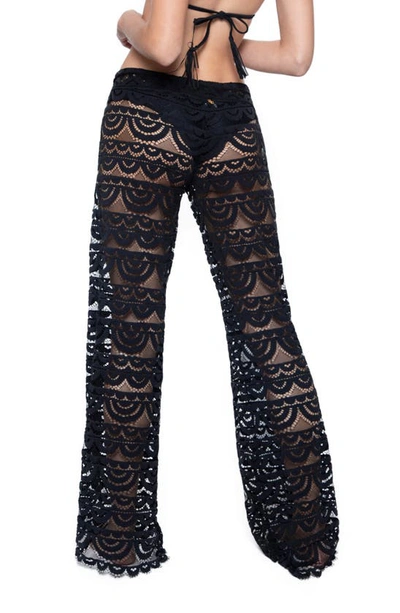 Pq Swim Malibu Embroidered-lace Coverup Pants In Lace Diva