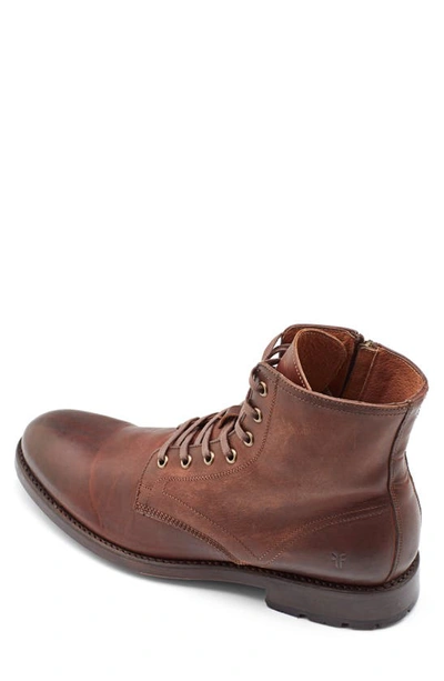 Shop Frye Bowery Lace-up Boot In Cognac
