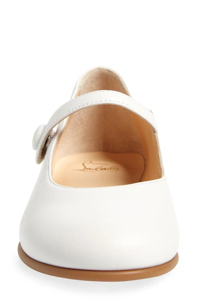 Shop Christian Louboutin Kids' Melodie Chick Mary Jane In Bianco