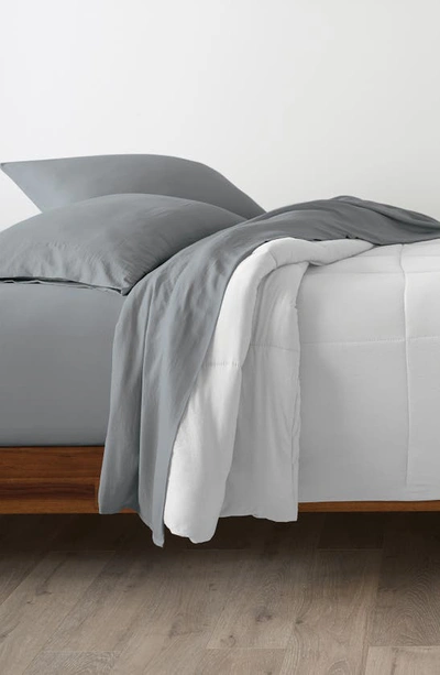 Pg Goods Luxe Cotton Percale Crisp Sheet Set In Charcoal