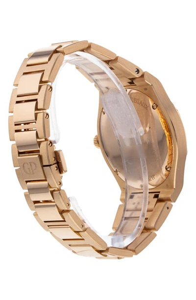 Shop Watchfinder & Co. Girard Perregaux  Laureato Diamond Bracelet Watch, 34mm In Rose Gold Set With Diamonds