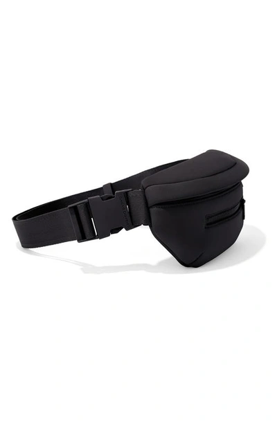 Dagne Dover Ace Neoprene Fanny Pack In Onyx