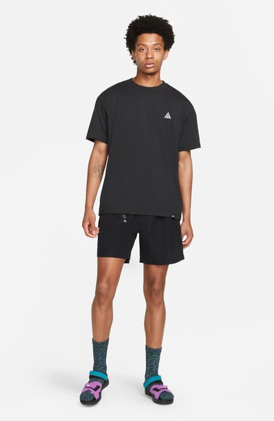 Shop Nike Acg Performance T-shirt In Black/ Black