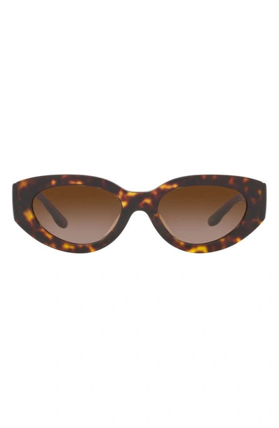 Shop Tory Burch 51mm Gradient Cat Eye Sunglasses In Dk Tort