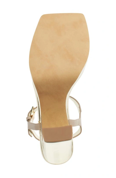 Shop Dkny Maiden Ankle Strap Platform Sandal In Cream/ Light Toffee