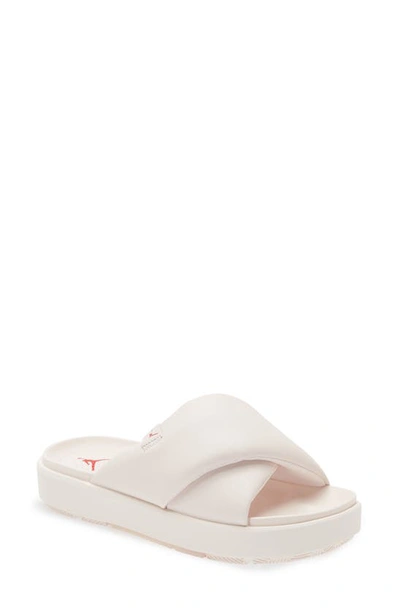 Shop Jordan Sophia Crisscross Slide Sandal In Light Soft Pink/ Red/ Phantom