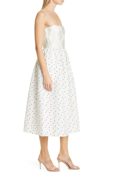 Shop Stine Goya Anny A-line Midi Dress In 4018 Mini Daisy Cream