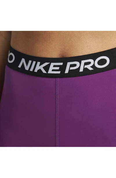 Shop Nike Pro 365 High Waist 7/8 Leggings In Viotech/ Black/ White