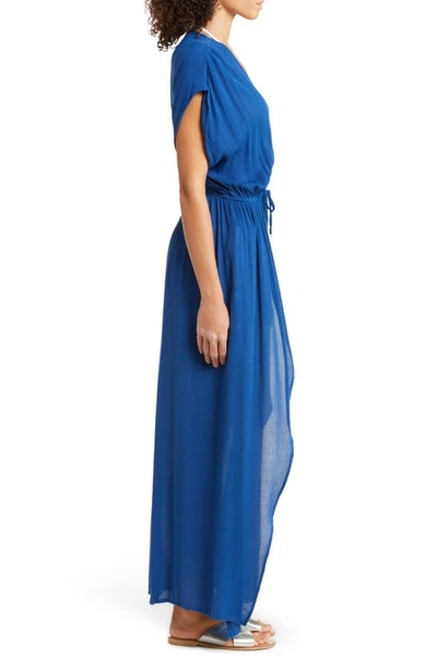 Shop Elan Wrap Maxi Cover-up Dress In Royal