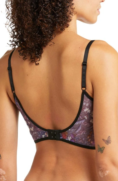 Hauty Plunge Neck Bralette In Purple