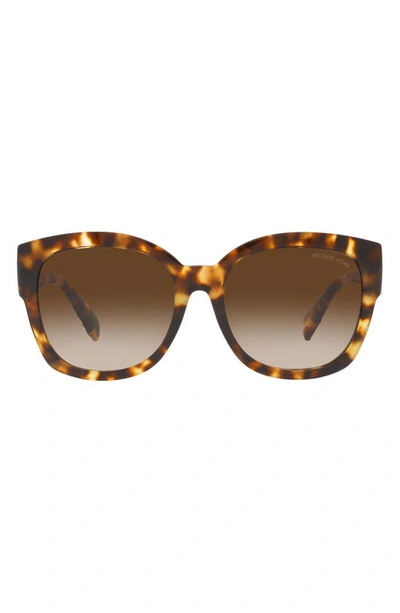 Shop Michael Kors Baja 56mm Gradient Square Sunglasses In Tort