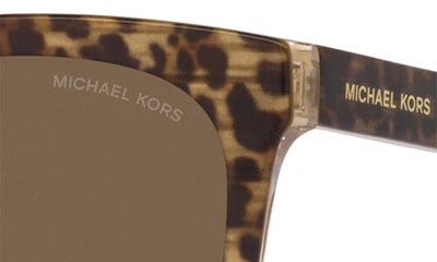 Michael Kors San Marino 52mm Square Sunglasses In Leopard