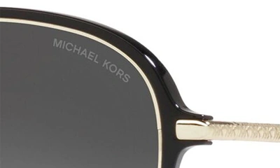 Shop Michael Kors Breckenridge 58mm Gradient Aviator Sunglasses In Black