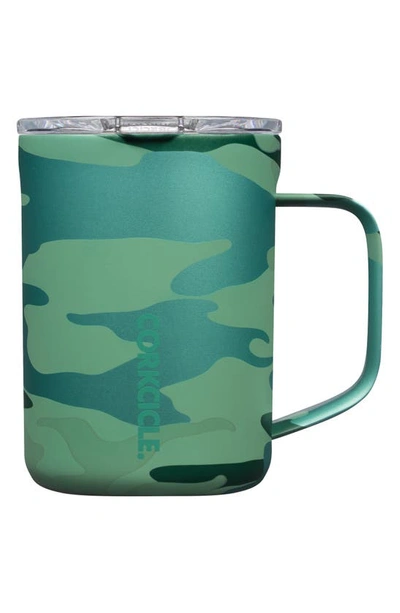 Shop Corkcicle 16-ounce Insulated Mug In Jade Camo