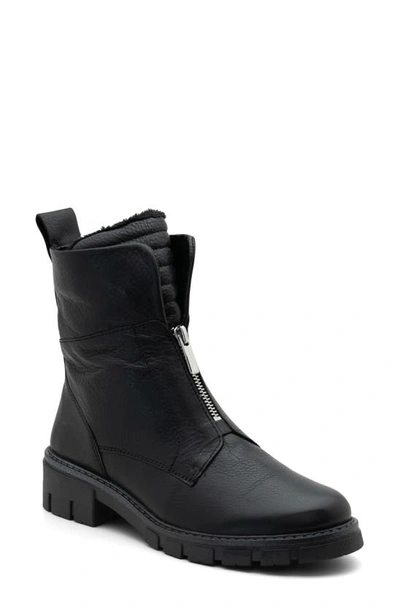 Shop Ara Deon Leather Bootie In Black Leather