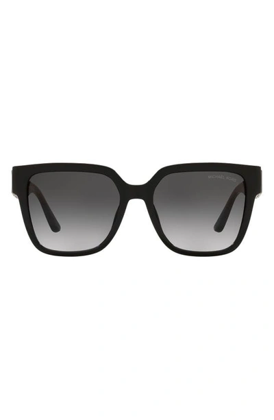 Shop Michael Kors 54mm Gradient Square Sunglasses In Black