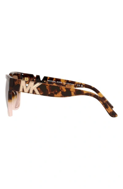 Michael Kors 54mm Gradient Square Sunglasses In Pink Tortoise