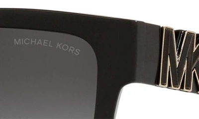 Shop Michael Kors 54mm Gradient Square Sunglasses In Black