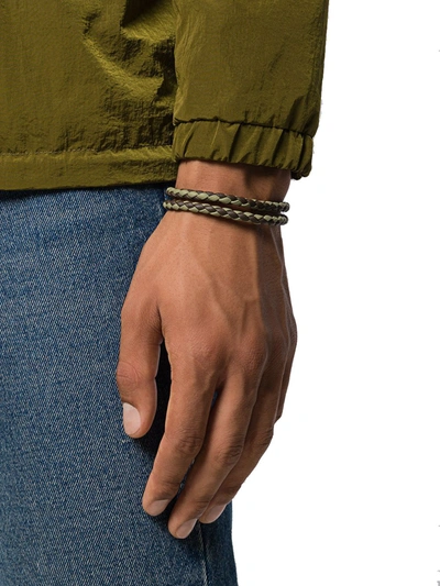 Shop Tod's Men's Green Leather Bracelet