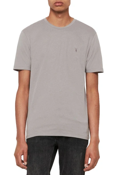 Shop Allsaints Brace Tonic Slim Fit Cotton T-shirt In Flint Grey