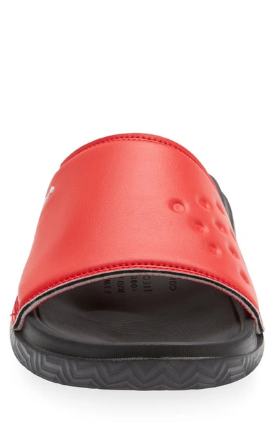 Shop Jordan Play Slide Sandal In Red/ Black/ White/ Gym Red