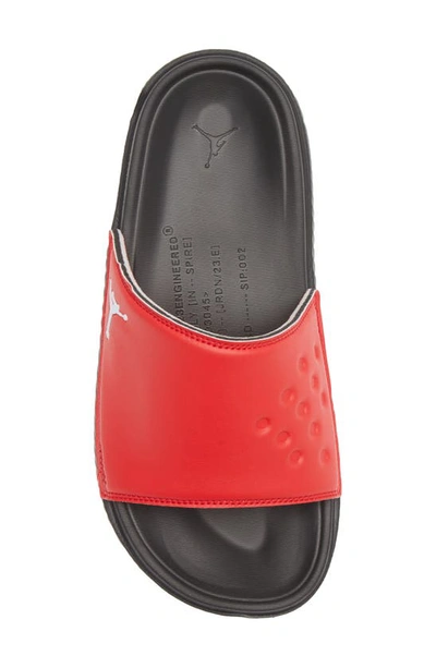 Shop Jordan Play Slide Sandal In Red/ Black/ White/ Gym Red