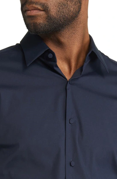 Shop Theory Sylvain Stretch Button-up Shirt In Eclipse - B7h