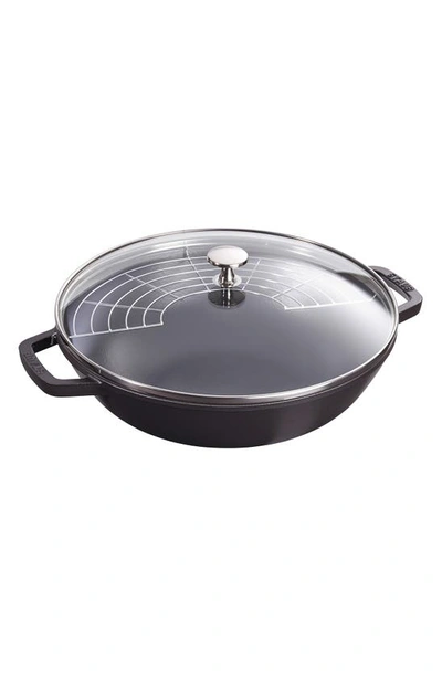 Shop Staub 4.5-quart Enameled Cast Iron Perfect Pan In Matte Black