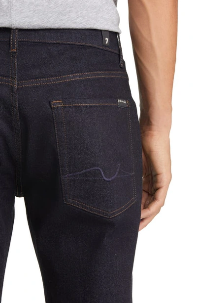 Shop 7 For All Mankind The Straight Squiggle Straight Leg Jeans In Rinse Blue