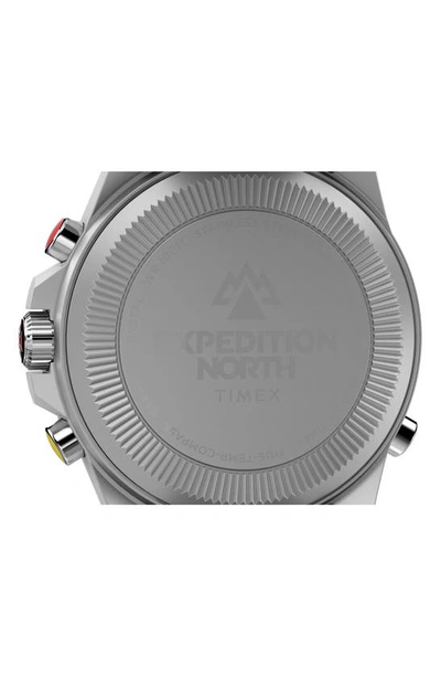 Shop Timex Expedition North Compass Bracelet Watch, 43mm In Silver/ Black/ Silver