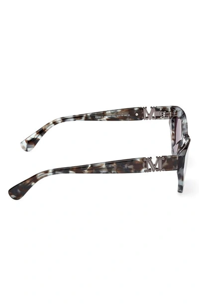 Shop Max Mara 52mm Cat Eye Sunglasses In Coloured Havana/ Smoke Mirror