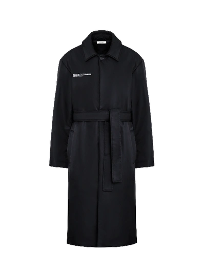Shop Pangaia Flower-warmth Trench Coat — Black Xl